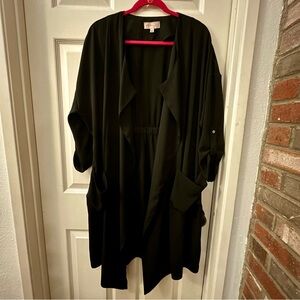 Philosophy Black Open Front Cardigan